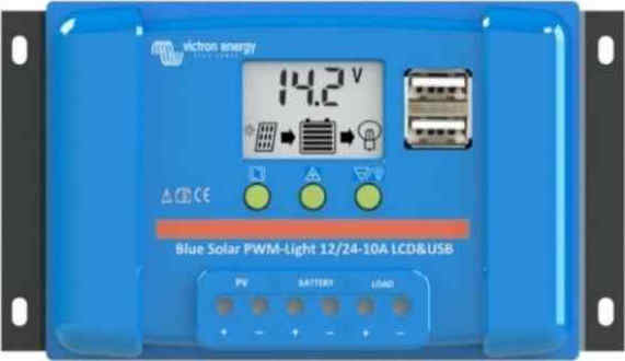 20190614104542_victron_energy_bluesolar_pwm_lcd_usb_12_24_20_pwm Régulateur de charge 12/24V 10A PWM – LCD – USB – BlueSolar – Victron Energy - Image 2