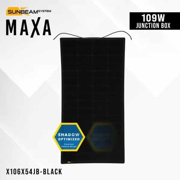 X106x54JB-Black-1-600x600 MAXA 109W BLACK – JUNCTION BOX SOLAR PANEL – OUTLET - Image 1