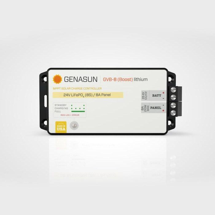 GVB8-Li-28.4-FRONT GENASUN BOOST MPPT – GVB-8 LITHIUM 28.4V - Image 1