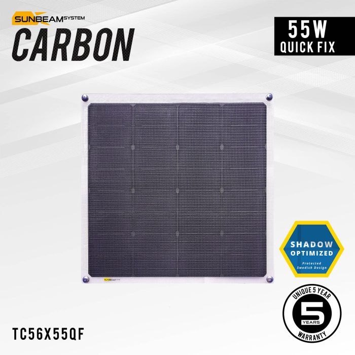 SUNBEAMsystem-sunbeam-system-canvas-bimini-solar-panel-Tough_Carbon_quick-fiz-55W-TC56x55QF_COVER SUNBEAM CARBON  T55F TOUGH+ - Image 6
