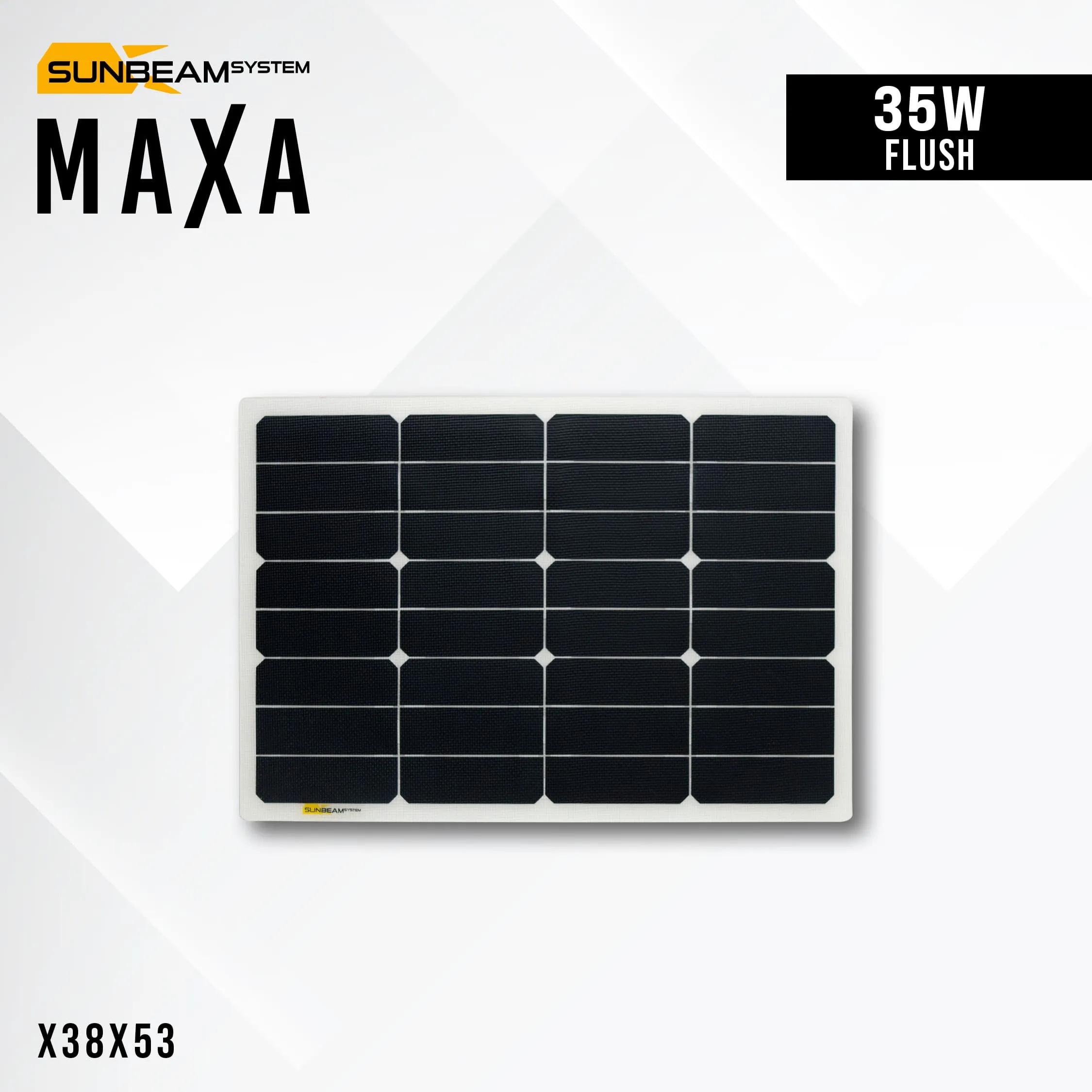 MAXA-35 MAXA 35W – FLUSH SOLAR PANEL - Image 1