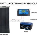 Kit 100 Watt 12 Volt Monocrystaline rigid Solar System
