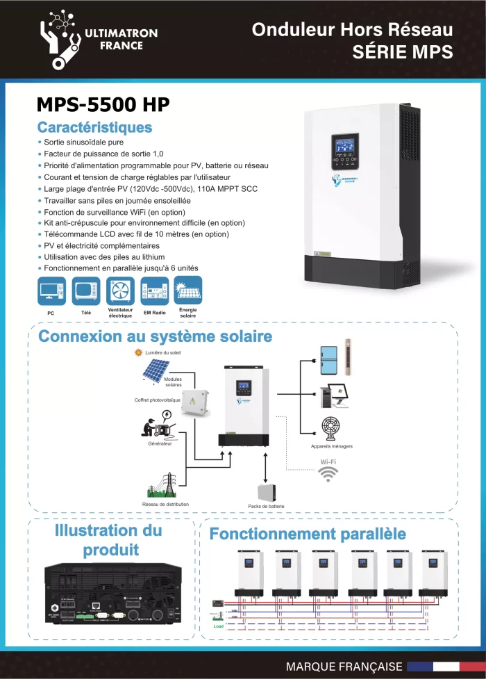 Fiche-technique-Onduleur-Hybride-5.5KW-Haute-Tension-MPS-5500-VP-ULTIMATRON-FR-1 Hybride 5.5KW Haute Tension-MPS-5500 - Image 2