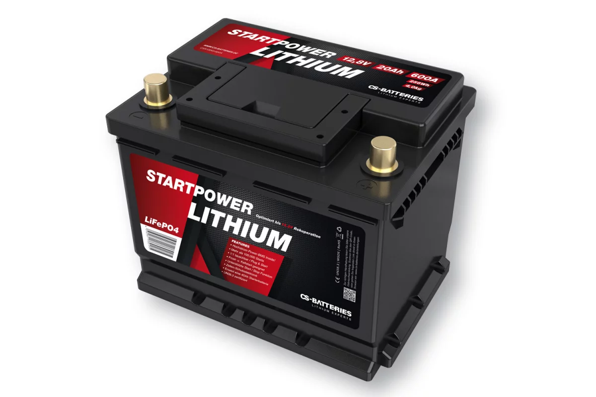 cs-lithium-lifepo4-auto-starter-batterie-128v-20ah-600aen-multi-connect-bms-inside CS Lithium LiFePo4 Auto Starter Batterie 12,8V 20Ah 600A(EN) - Image 1