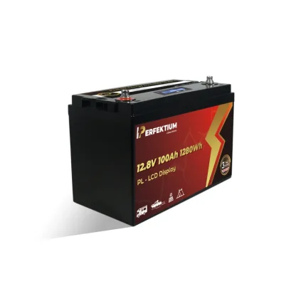 Perfektium PL SERIES Batterie au lithium LiFePO4 12,8 V 100 Ah BMS intelligent