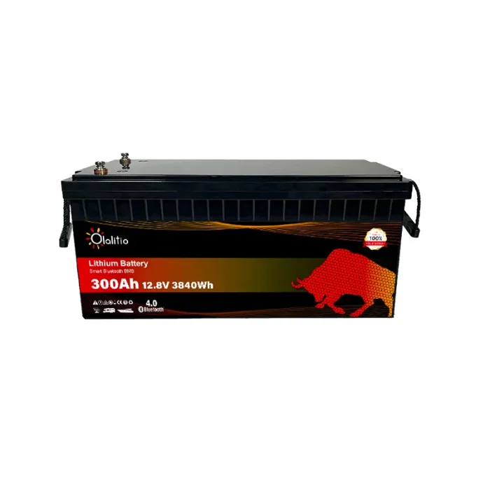 Batterie Lithium 12.8V 300Ah PRO 3840Wh LiFePO4 Smart BMS Avec Bluetooth-Olalitio - Image 1