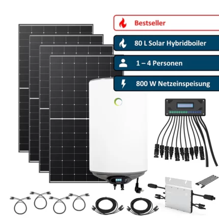 Set 80 L hybrid boiler with 800 W mains feed