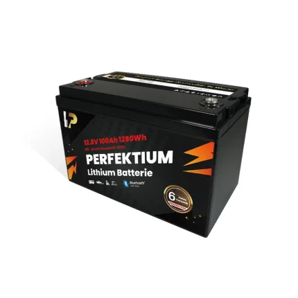 Perfektium PB SERIES Batterie au lithium LiFePO4 12,8V 100Ah PRO Smart BMS avec Bluetooth