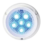 Round underwater light blue 134 mm