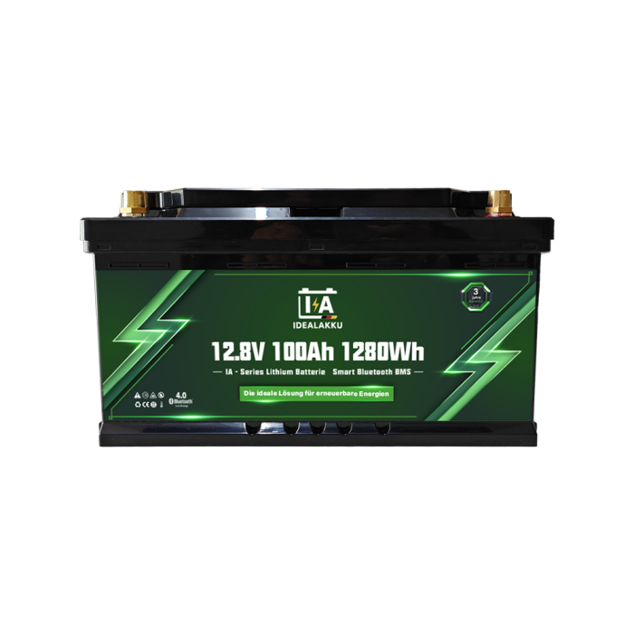 Idealakku IA SERIE Lithium Batterie LiFePO4 12V 100Ah Smart BMS mit Bluetooth - Image 3