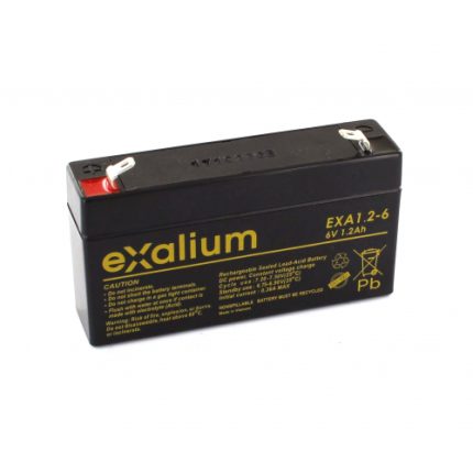 BATTERIE PLOMB 6V 1.2AH (97X25X57) EXALIUM (EXA1.2-6)