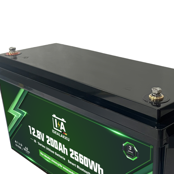 Idealakku IB SERIES Lithium Batterie LiFePO4 12V 200Ah PRO Smart BMS mit Bluetooth - Image 1