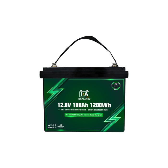 IdealakkuIB series LiFePO4 battery 12 V 100 Ah with Smart-BMS, Bluetooth and heating - Image 2