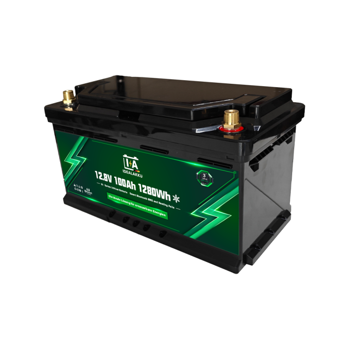 Idealakku IA-Series LiFePO4 Battery 12V 100Ah Motorhome Under-Seat Battery with Smart-BMS, Bluetooth and Heating - Image 6