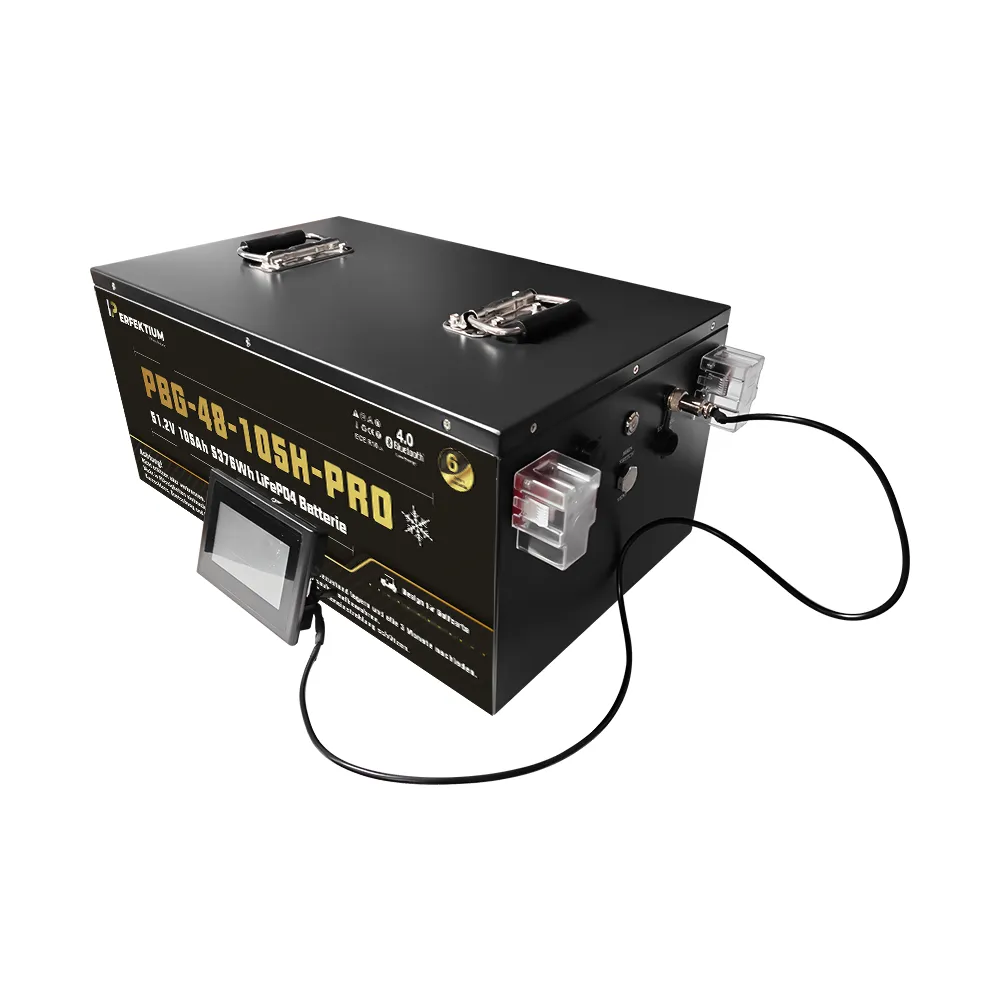 1-1 PBG Series LiFePO4 Lithium Battery 51.2 V 150 Ah, Ultra-Smart-BMS with Bluetooth, Golf Cart Battery with Heater - Image 1